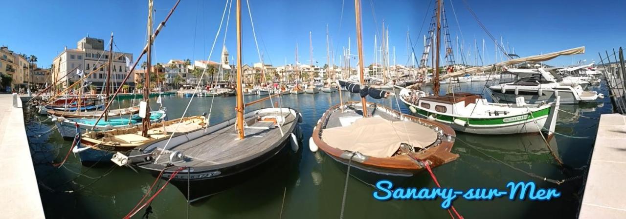 Grand T3 Lumineux Spacieux Propre, Tout Confort, Parking, Ascenseur, Emplacement Central Unique, Port-Commerces-Mer Et Plages A Pied, Location Du Samedi Au Samedi Sanary-sur-Mer Exterior foto